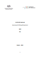 Yeni kitablar 2022 (№1): annotasiyalı biblioqrafik göstərici